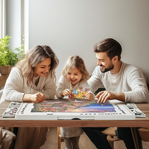 puzzle tables and storage solutions