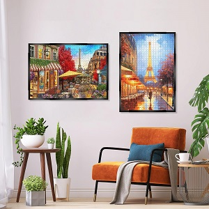 how to frame finished puzzles