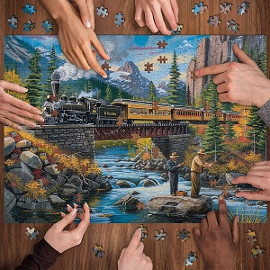 train jigsaw puzzles
